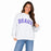 LSU Tigers Scarlet & Gold The Mallory Gingham Geaux Applique Mockneck Sweatshirt - Ash Grey