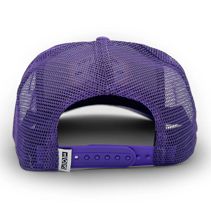 LSU Tigers Section 103 Hexagon Patch Six-Panel Mesh Rope Trucker Hat - Purple