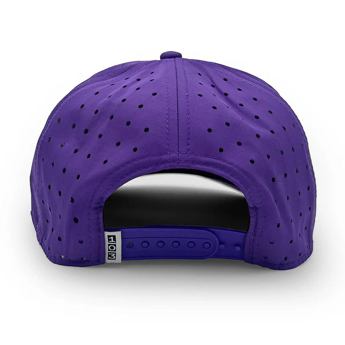 LSU Tigers Section 103 PVC Patch Performance Perforated 5-Panel Rope Hat - Purple