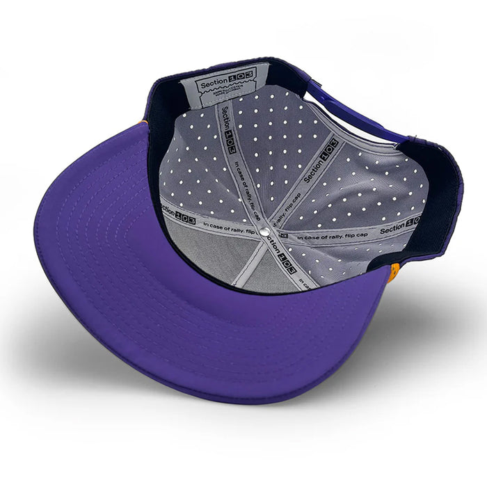 LSU Tigers Section 103 PVC Patch Performance Perforated 5-Panel Rope Hat - Purple