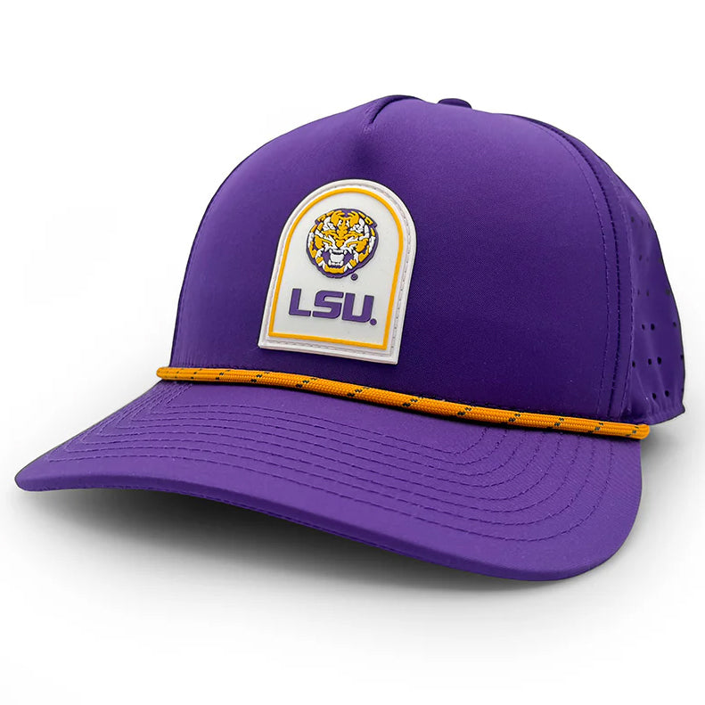 LSU Tigers Section 103 PVC Patch Performance Perforated 5-Panel Rope H ...