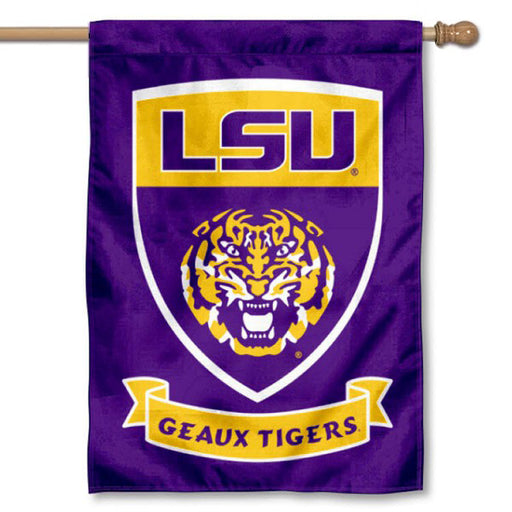 LSU Tigers Shield 30" x 40" Printed Banner Flag - Purple