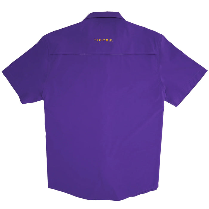 LSU Tigers Snaps Talgater Snap Performance Shirt - Purple