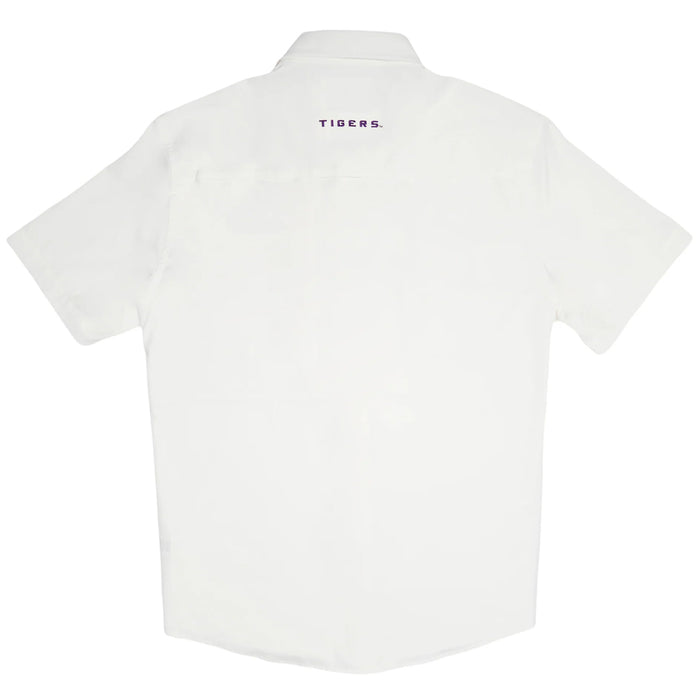 LSU Tigers Snaps Talgater Snap Performance Shirt - White