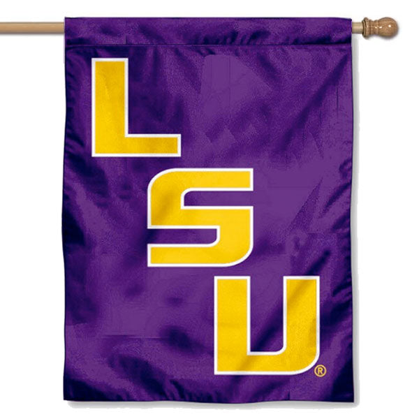 LSU Tigers Stair Step 30" x 40" Printed Banner Flag - Purple