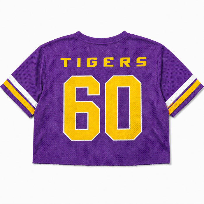 LSU Tigers Summit Football Lightweight Cropped Mesh Jersey - Purple