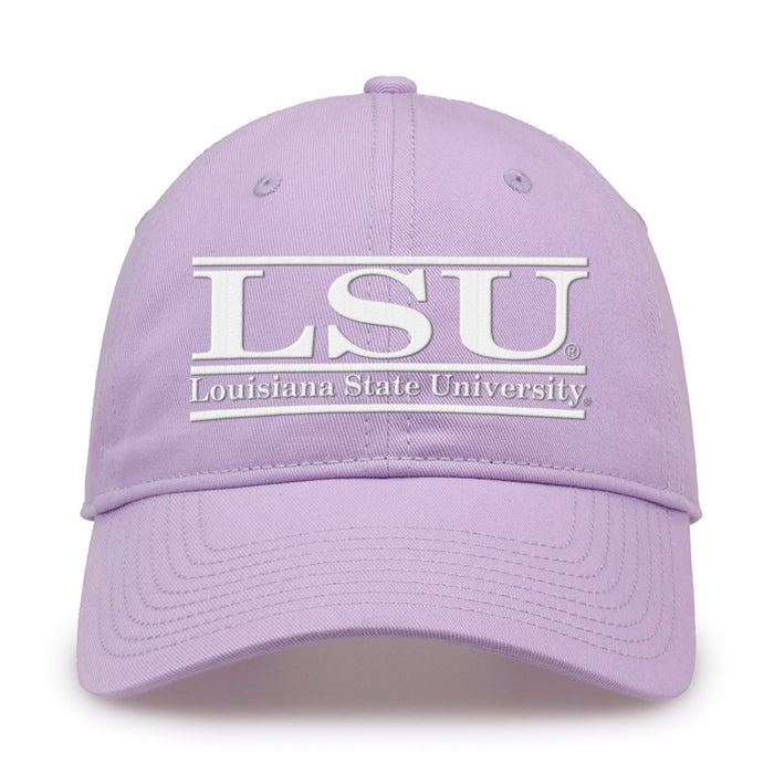 LSU Tigers The Game Classic 3 Bar Adjustable Strap Hat - Stardust / Lavender
