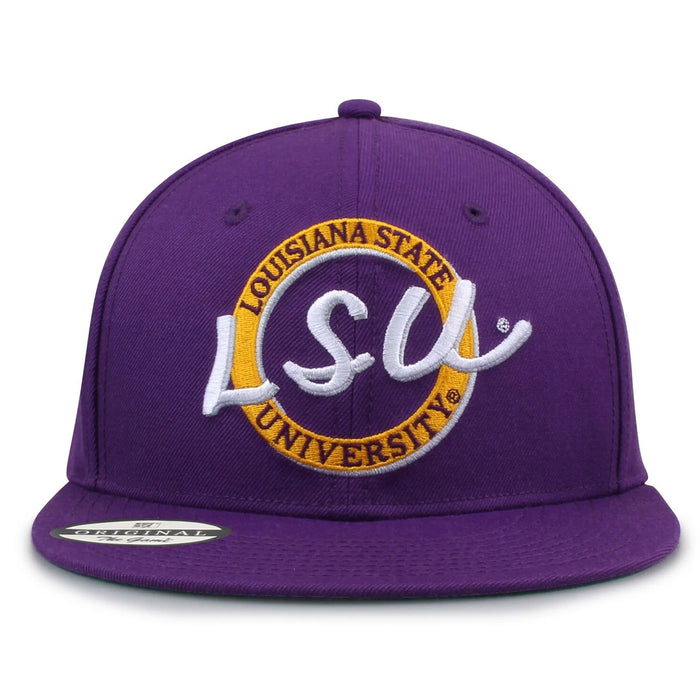LSU Tigers The Game Retro Circle 86er High Profile Snapback Hat - Purple