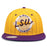 LSU Tigers The Game Retro Circle 90's Pinstripe High Profile Snapback Hat - Gold / Purple