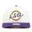 LSU Tigers The Game Retro Circle Two-Tone 5-Panel Snapback Hat - Ivory / Purple