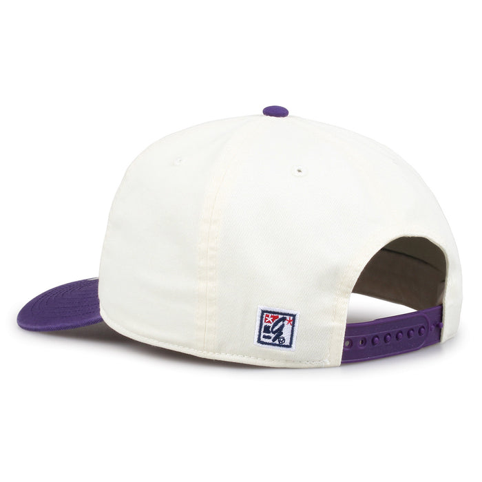LSU Tigers The Game The Bar Two-Tone 5-Panel Snapback Hat - Ivory / Purple