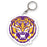 LSU Tigers Tiger Head Printed PVC Flexible Keychain