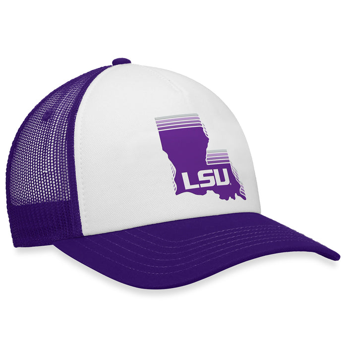 LSU Tigers Top Of The World Louisiana State Foam Mesh Trucker Hat - Purple