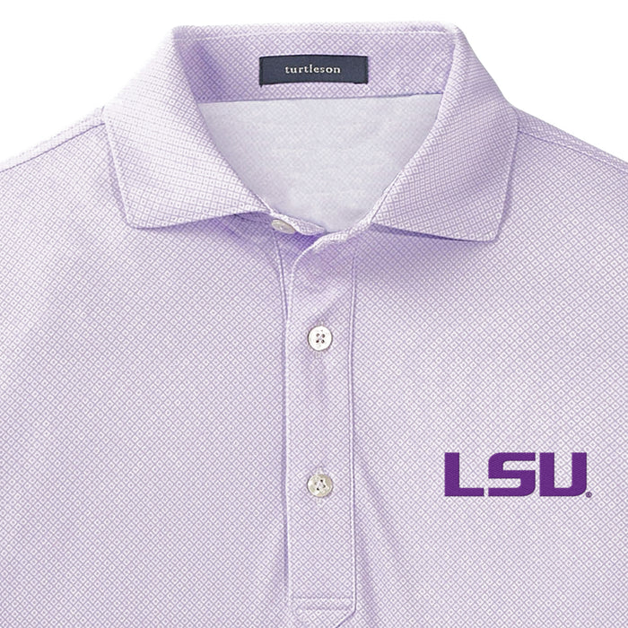 LSU Tigers Turtleson Mini Diamond Performance Polo - Lavender
