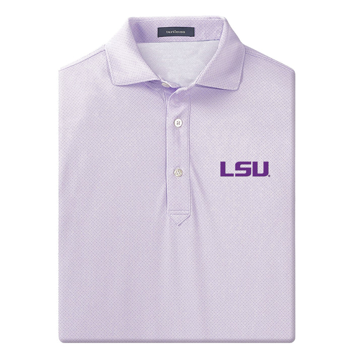 LSU Tigers Turtleson Mini Diamond Performance Polo - Lavender