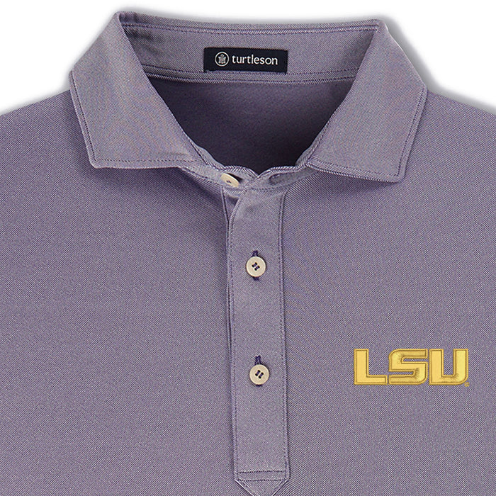 LSU Tigers Turtleson Oxford Performance Polo - Viola