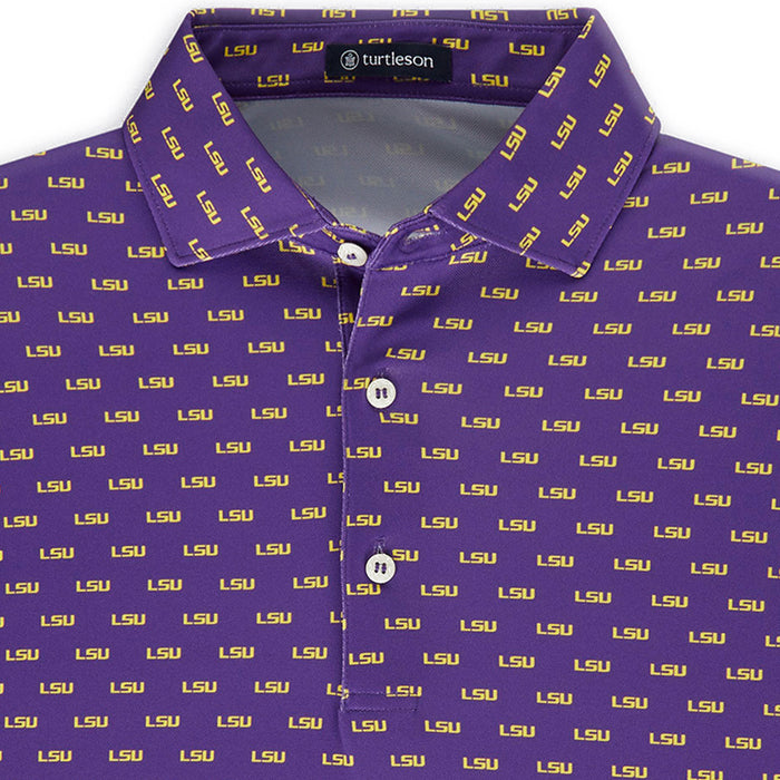 LSU Tigers Turtleson Tailgate Gameday Pique Performance Polo - Grape