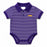 LSU Tigers Two Feet Ahead Infant Stripe Jersey Creeper Polo Onesie - Purple