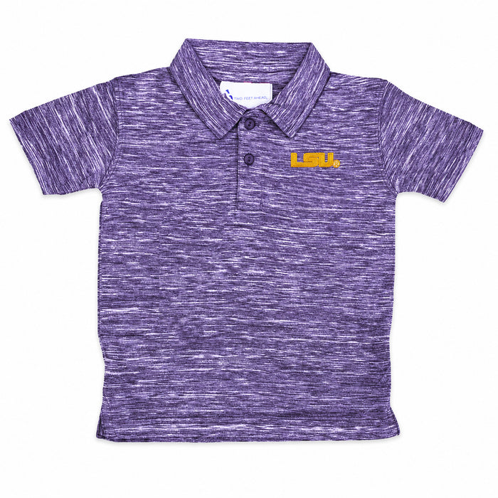 LSU Tigers Two Feet Ahead Toddler Spacedye Performance Polo - Purple