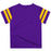 LSU Tigers Vive La Fette Geaux Font Stripe Sleeve Kids Performance Short Sleeve T-Shirt - Purple