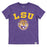 LSU Tigers Wes & Willy Round Vault Arch Cloudy Yarn Kids Short Sleeve T-Shirt - Purple