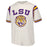 LSU Tigers Wes & Willy Round Vault Arch Colorblock Yoke Applique Stripe T-Shirt - Natural