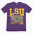 LSU Tigers Where I'm From Football Stadium Arch Tri-Blend T-Shirt - Purple