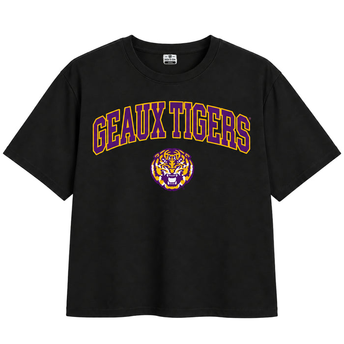 LSU Tigers Where I'm From Geaux Tigers Arch Easy T-Shirt - Black