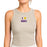 LSU Tigers Where I'm From I Love Mike Women's High Neck Ribbed Tank - Beige