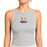 LSU Tigers Where I'm From I Love Mike Women's High Neck Ribbed Tank - Light Grey