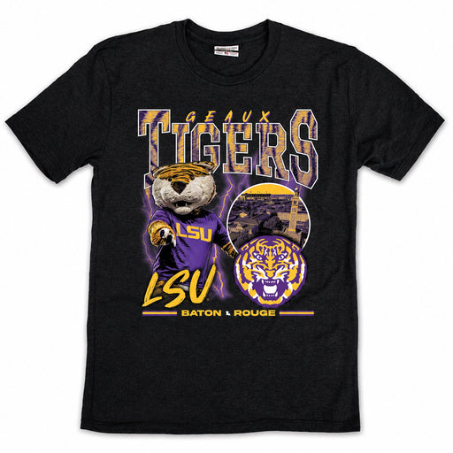 LSU Tigers Where I'm From LSU Collage Tri-Blend T-Shirt - Black