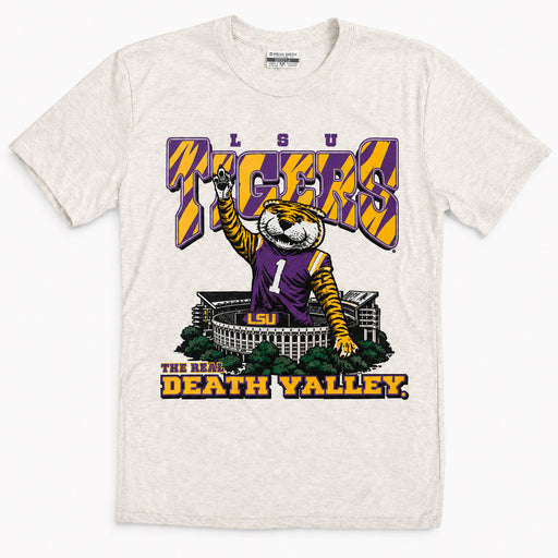 LSU Tigers Where I'm From Mascot Stadium Tri-Blend T-Shirt - Beige