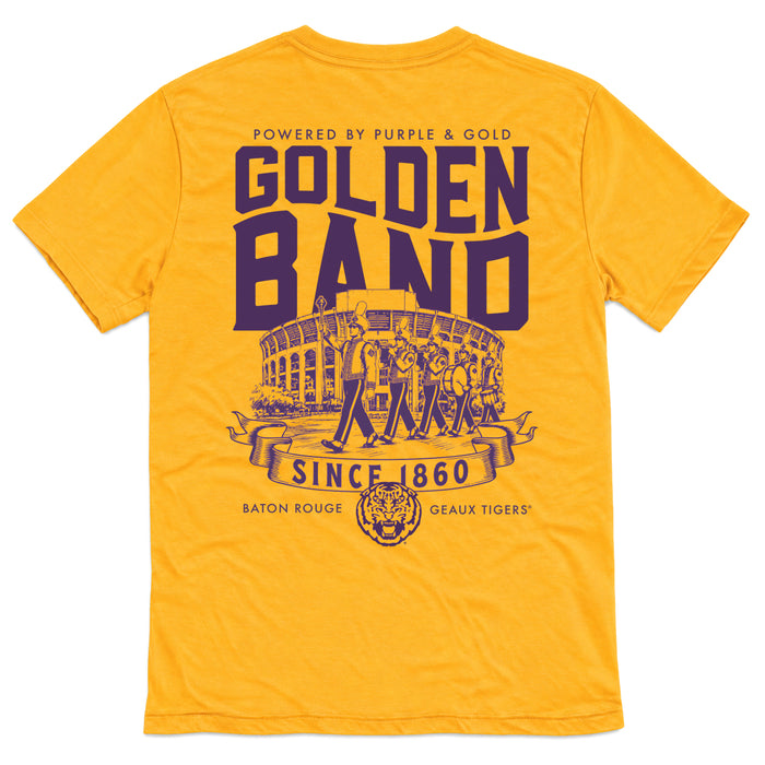 LSU Tigers Where I'm From Tiger Band Golden Band Tri-Blend T-Shirt - Gold