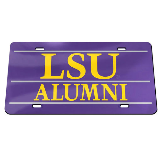 LSU Tigers Wincraft Alumni Bar Laser-Cut Acrylic License Plate - Purple