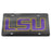LSU Tigers Wincraft Laser-Cut Acrylic License Plate - Carbon Fiber Pattern