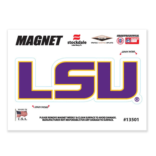 LSU Tigers Wincraft Primary Logo Die Cut Magnet