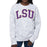 LSU Tigers ZooZatZ Arch Earth Camo Women's Crewneck Sweatshirt - Grey