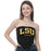 LSU Tigers ZooZatZ Arch Tigers Tie Back Bandeau Top - Black