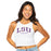LSU Tigers ZooZatZ Arch Women's 1st Down Crop Tank - White