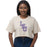 LSU Tigers ZooZatZ Baseball Interlock Boxy Crop T-Shirt - Sandstone