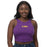 LSU Tigers ZooZatZ Center Print Women's 1st Down Crop Tank - Purple