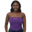 LSU Tigers ZooZatZ Embroidered Ruched Ribbed Tube Top - Purple