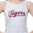 LSU Tigers ZooZatZ LSU Script 1st Down Crop Tank - White Pinstripe
