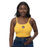 LSU Tigers ZooZatZ Tiger Head Embroidered Ribbed Cami Tank - Gold