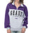 LSU Tigers ZooZatZ Women's Geaux Tigers Huddle 1/4 Zip Sweatshirt - Ash Grey / Purple