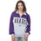 LSU Tigers ZooZatZ Women's Geaux Tigers Huddle 1/4 Zip Sweatshirt - Ash Grey / Purple
