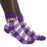 LSU Tigers ZooZatz Buffalo Plaid Fuzzy Socks - White / Purple