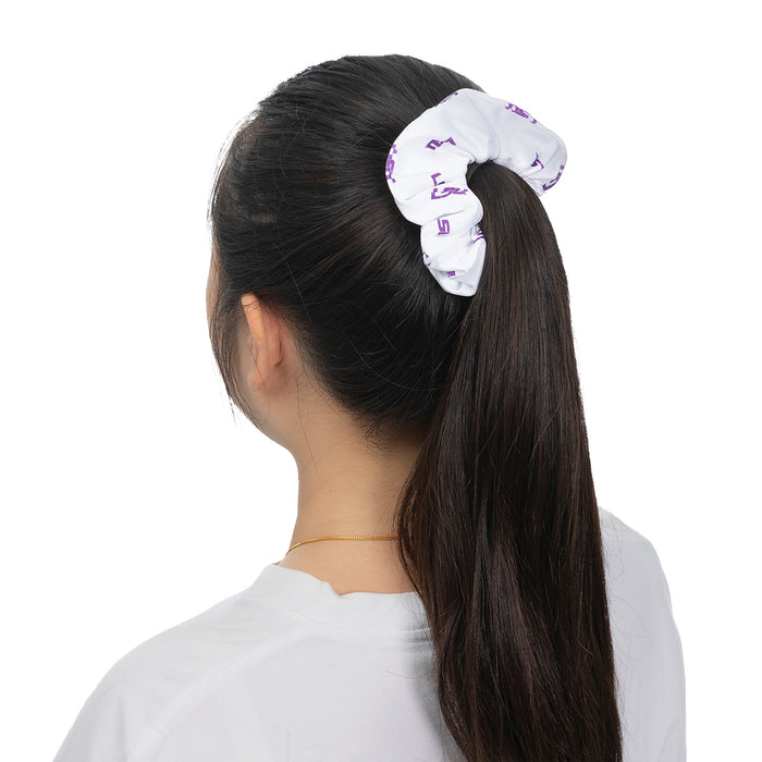 LSU Tigers ZooZatz Primary Pattern Scrunchie - White