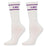 LSU Tigers ZooZatz Stripe Top Women's Socks - White