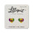 Lilliput Little Things Mardi Gras Heart Flag Titanium Post Stud Earrings